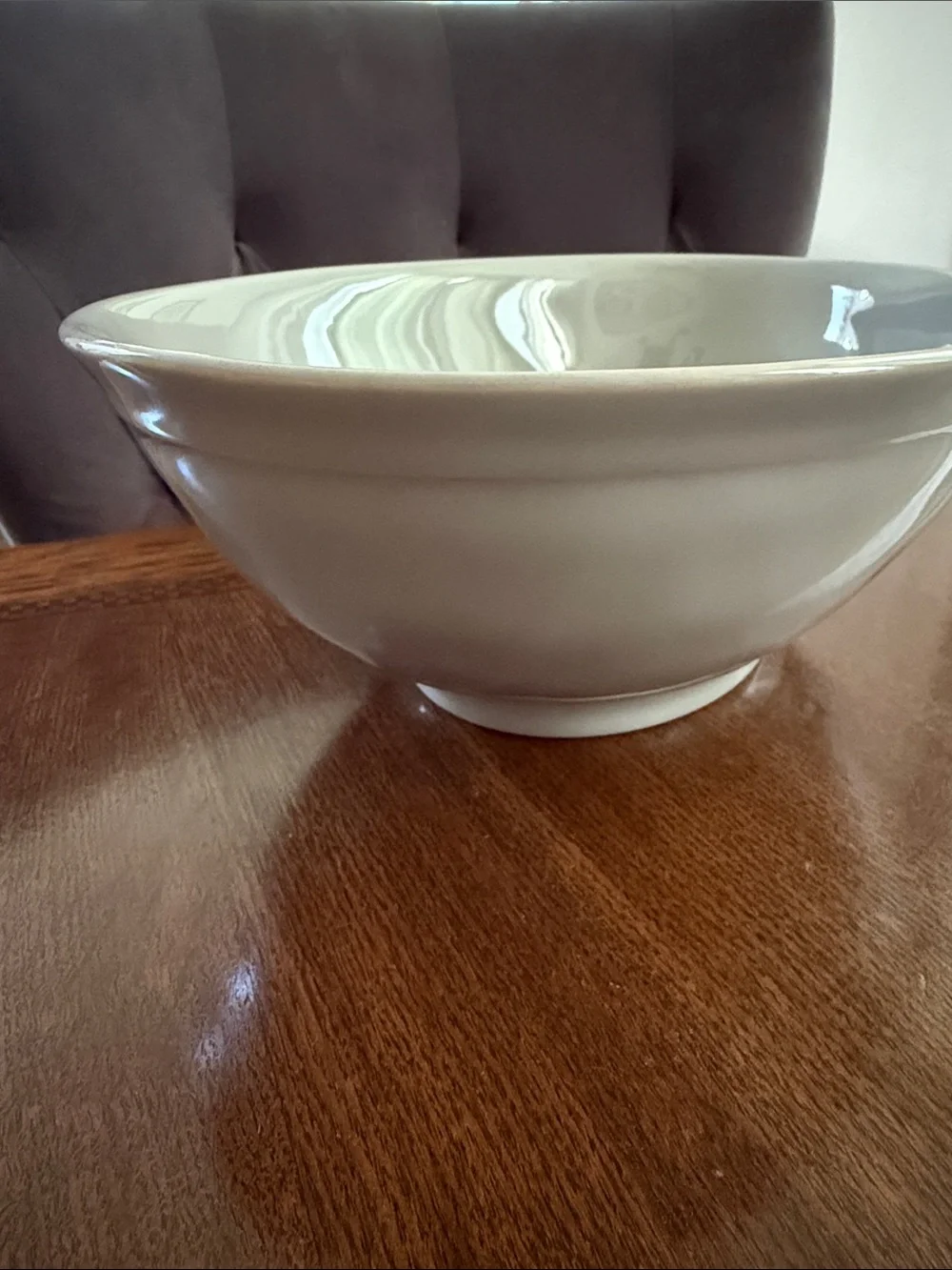 NWT Pottery Barn Cambria Oval Handcrafted Serving Bowl, Gray (retired color)